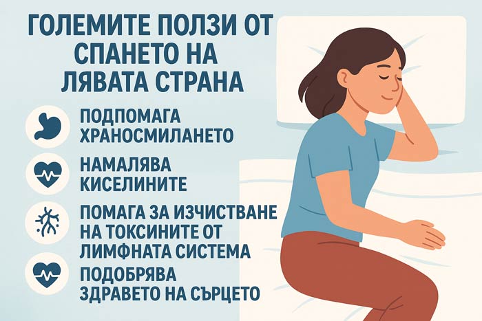спане на лявата страна