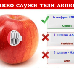 За какво служат лепенките върху плодовете?