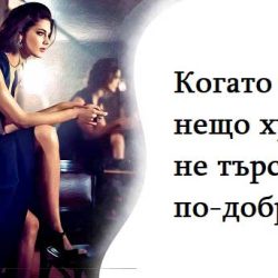Когато имате нещо хубаво, не търсете по-добро